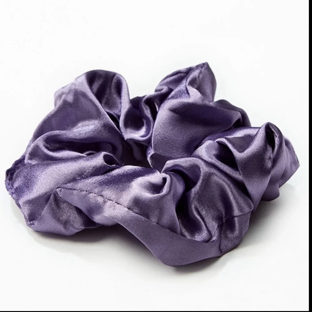 Y2K Purple Satin Hair Scrunchie